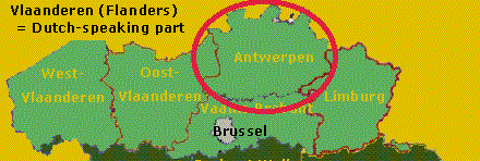Map Vlaanderen- Province Antwerpen