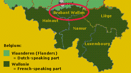 Map Wallonie - Brabant Wallon