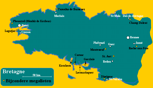 Kaart Bretagne