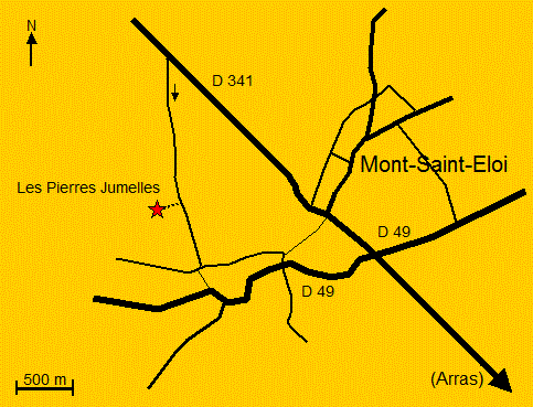 Kaart Mont-Saint-Eloi