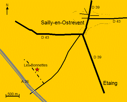 Kaart Sailly-en-Ostrevent