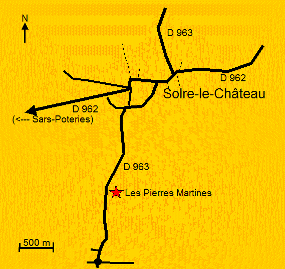 Kaart Solre-le-Chteau