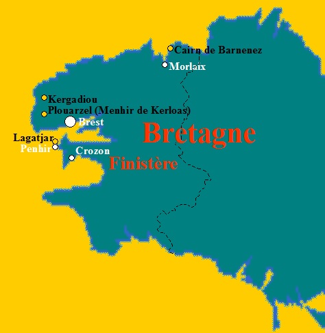 Kaart Finistère