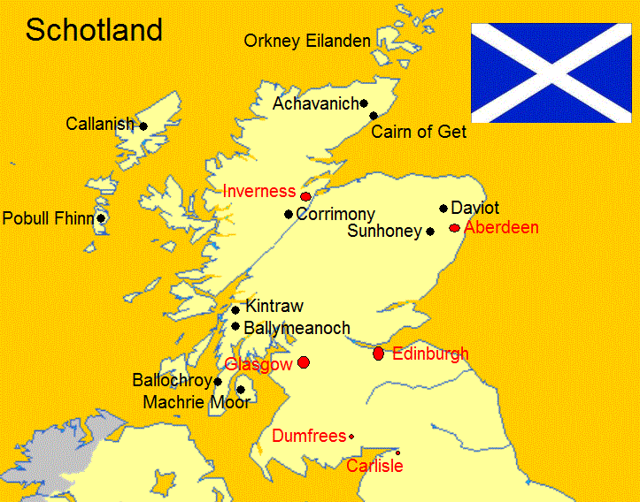 Kaart Schotland